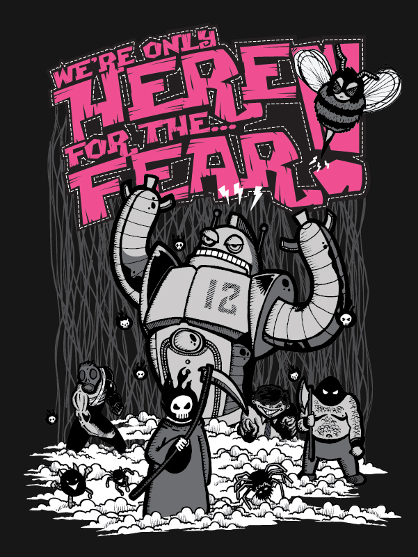 Curioos | «Here for the fear» Artwork by Pete Harrison