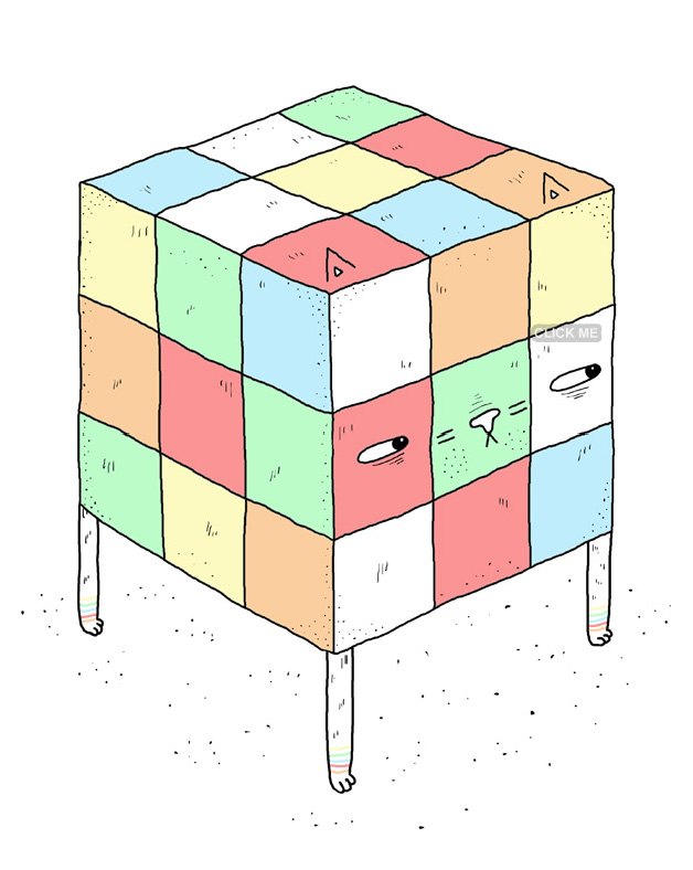 Curioos | «Rubix Cat» Artwork by Pete Harrison