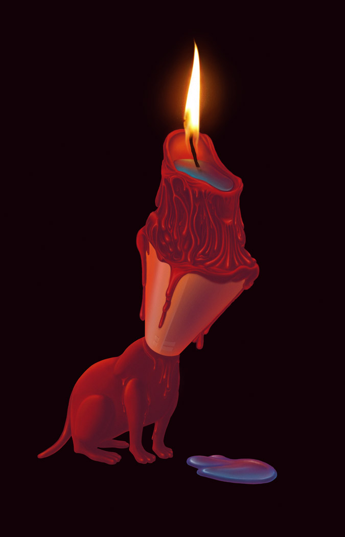 Curioos | «Candle Doggy» Artwork by Etienne Chaize