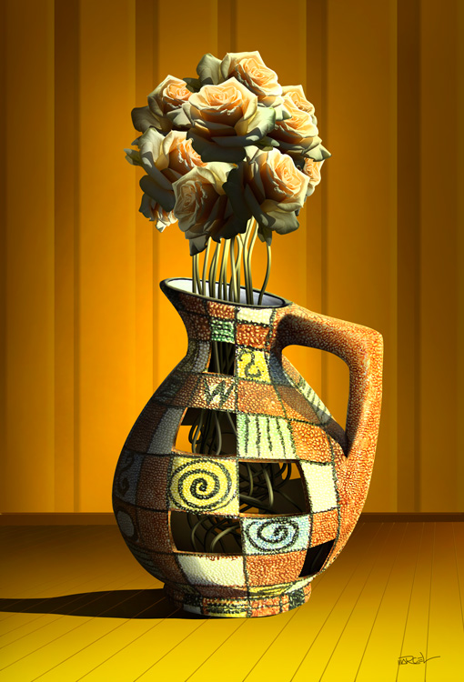 Curioos | «Vaso de Rosas.» Artwork by Marcel Caram