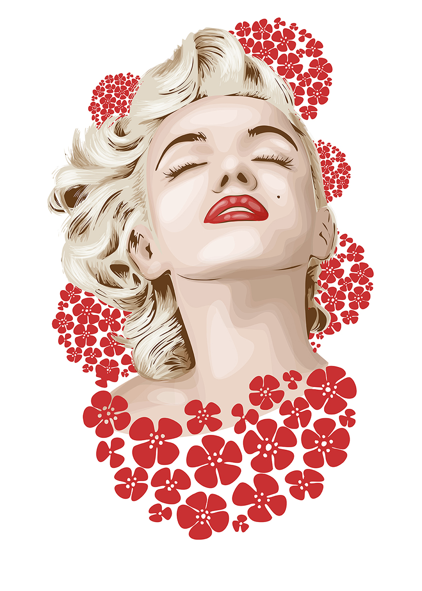 Curioos | «Marilyn Monroe» Artwork by FalcaoLucas
