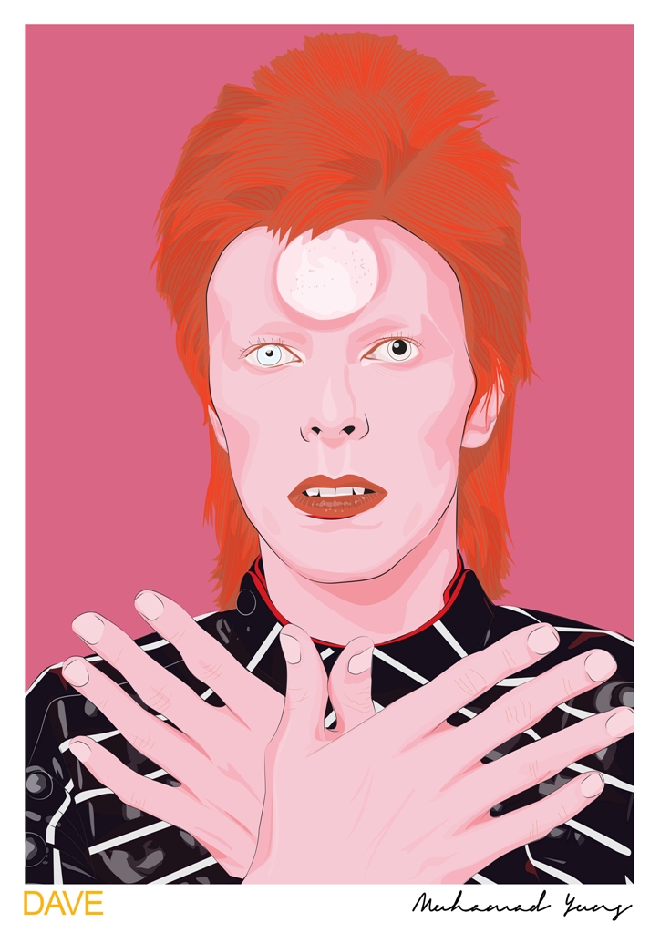 Curioos | «David Bowie | Ziggy Stardust » Artwork by Muhamad Yunus