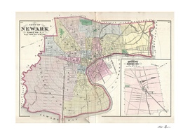 Vintage Map of Newark New Jersey (1872)