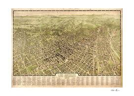 Vintage Pictorial Map of Los Angeles CA (1909)