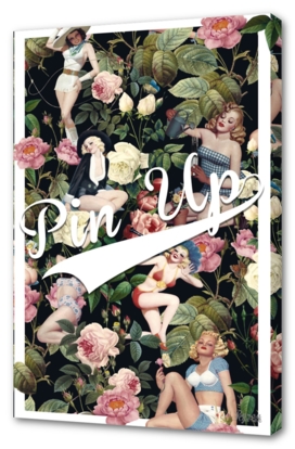 Floral and Pin Up Girls Pattern