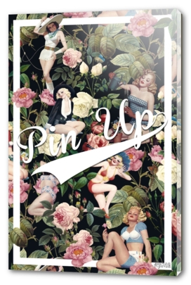 Floral and Pin Up Girls Pattern