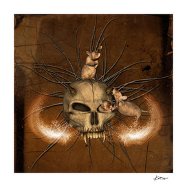 Awesome skull with rat
