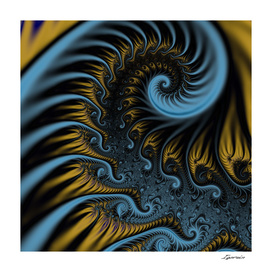 Dark blue fractal
