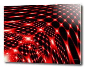 Red glowing net pattern