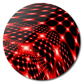 Red glowing net pattern
