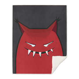 Red Evil Monster With Pointy Ears
