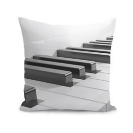 Keyboard of a white piano