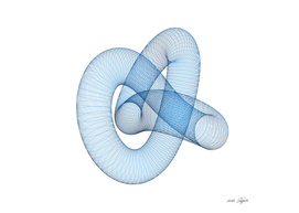 Blue wireframed knot