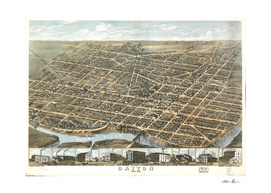 Vintage Pictorial Map of Dayton Ohio (1870)