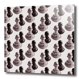 Pencil Drawn Chess Pawns Pattern