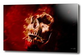 Skull with red atmosphere