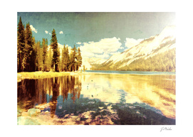 Lake & Mountains Oil painting