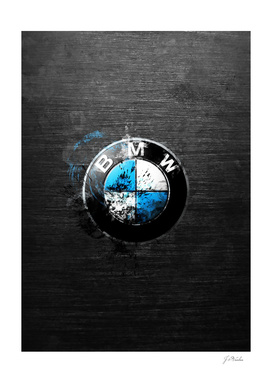 BMW splatter painting