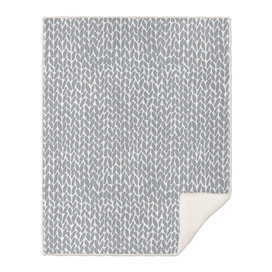 Hand Knit Light Grey