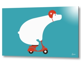 Polar Bear on Scooter