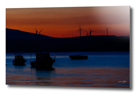 Sunset on the turkish aegean sea