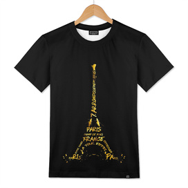 Digital-Art Eiffel Tower | black & golden