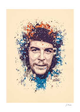 Che Guevara splatter painting