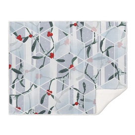 Geometric Mistletoe Holiday Design