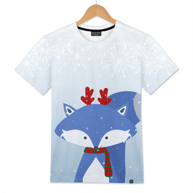 Cute Fox Wintery Holiday Design