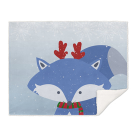 Cute Fox Wintery Holiday Design