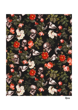 SKULL AND FLORAL