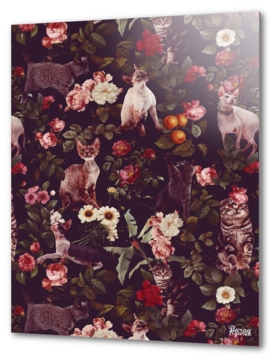 Floral and Cats pattern