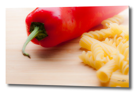 Italian pasta and red pepper