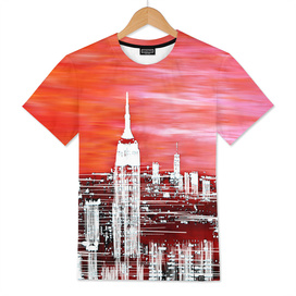 Abstract Red In The City Design