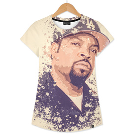 Ice Cube splatter painting