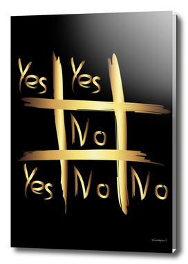 Tic Tac Toe - Yes or No Throw Pillow