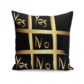 Tic Tac Toe - Yes or No Throw Pillow