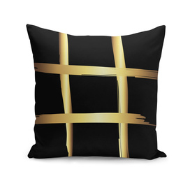 Abstract Gold Metallic Crossroads Throw Pillow
