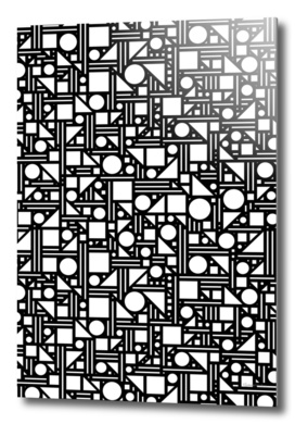 Geometric maze (black and white) 2