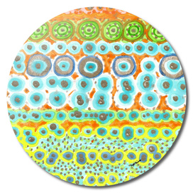 Happy Circle Pattern with Gold