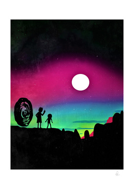 Rick and Morty *Vs the Sun* Vintage Poster