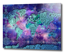 world map mandala space