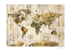 world map mandala vintage