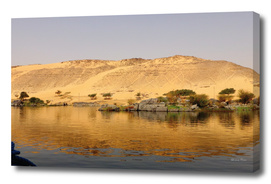 The golden beauty of the desert over the Nile