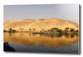 The golden beauty of the desert over the Nile
