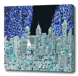 philadelphia cityscape abstract