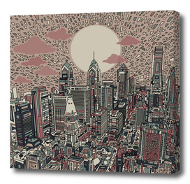 philadelphia cityscape abstract 2
