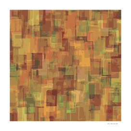 geometric square pattern abstract in brown and green