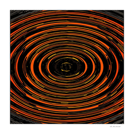 circle pattern abstract in orange and black