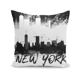 Graphic Art NYC Skyline Splashes | black